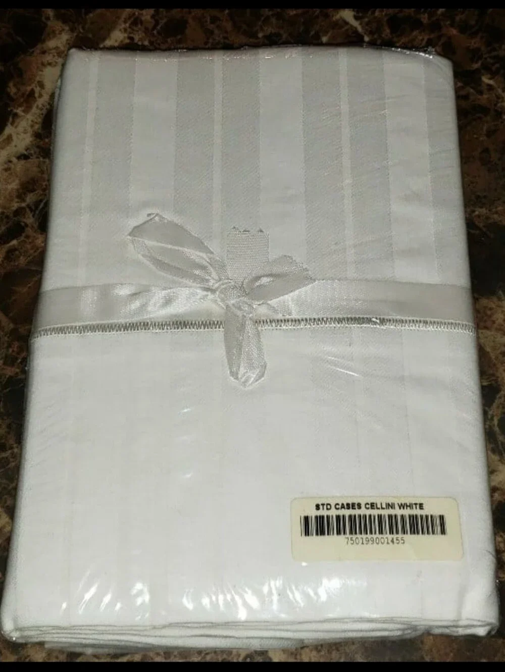 B. Cellini Satin Stripe Damask Standard Pillowcases